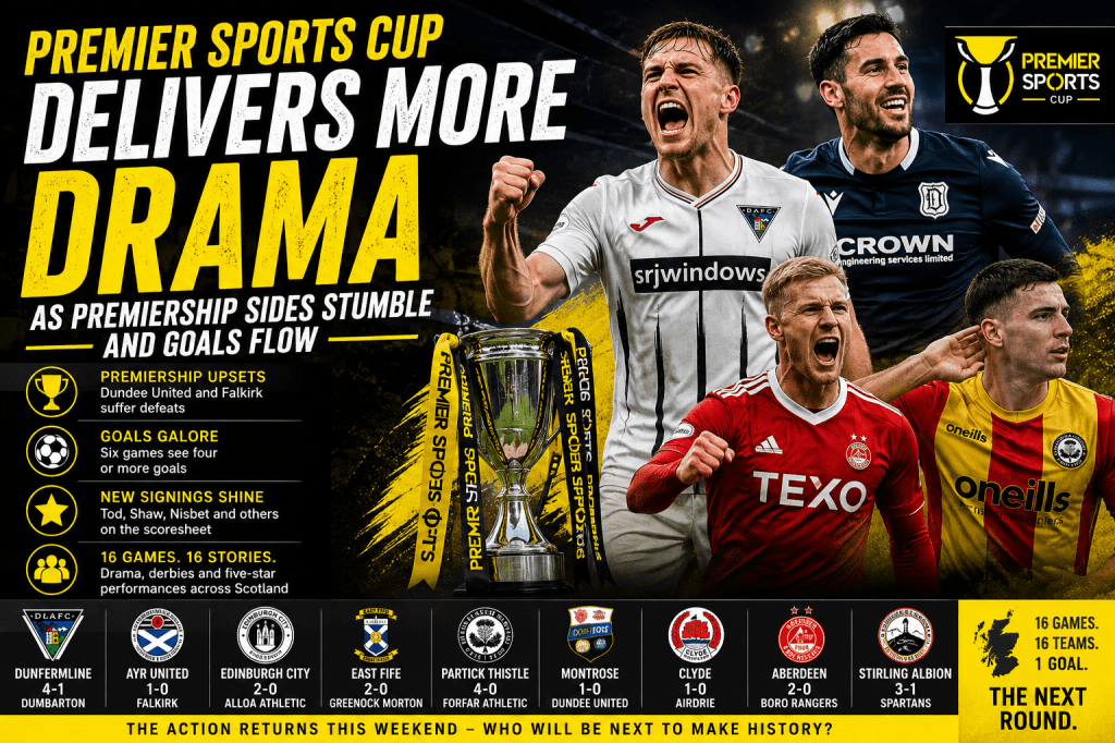 Goals Flow Across Scotland in the Premier Sports&nbsp;Cup